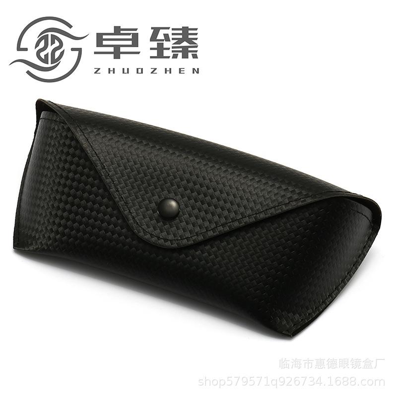 3025 glasses case factory wholesale 3026 pu litchi pattern sunglasses case sunglasses box set printable logo details Picture