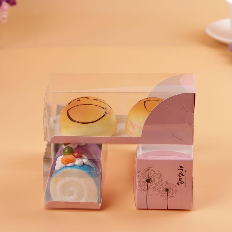 cake roll box long transparent rectangular lightning puff swiss roll pound cake cut cake baking box