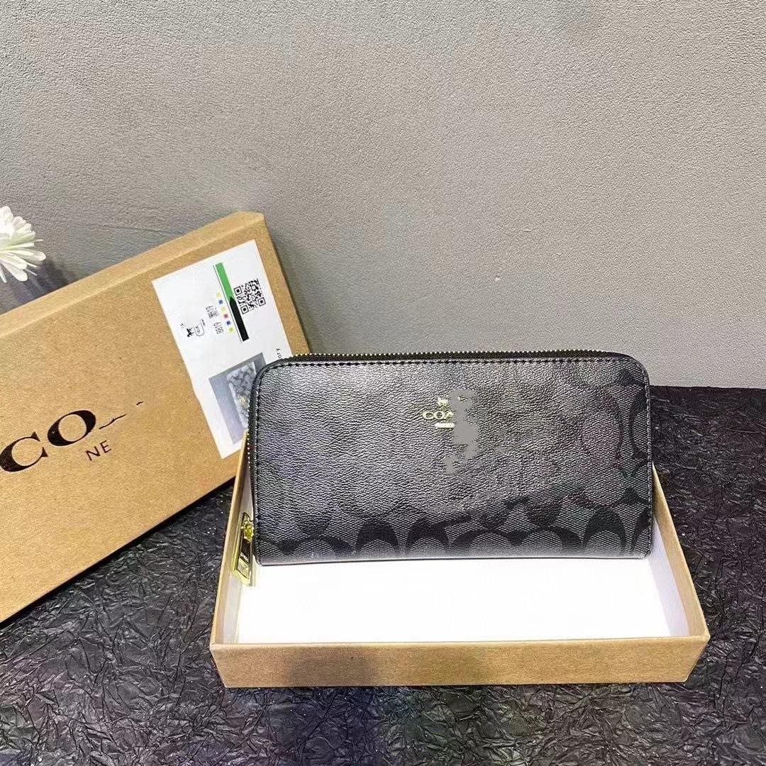 钱包女长款2024新款韩版女士拉链手拿包多卡位大容量印花手机包女