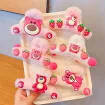 sanrio plush grip new large cartoon shark clip bear plush barrettes girl cute hairpin