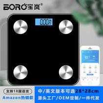 bl8001 electronic smart body fat scale household weighing scale cross-border health scale bluetooth fat scales factory 28cm