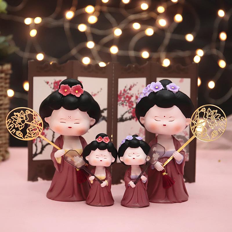 niang arrived at the new tang dynasty lady decoration car decoration free interior decoration resin handiwork decoration wholesale