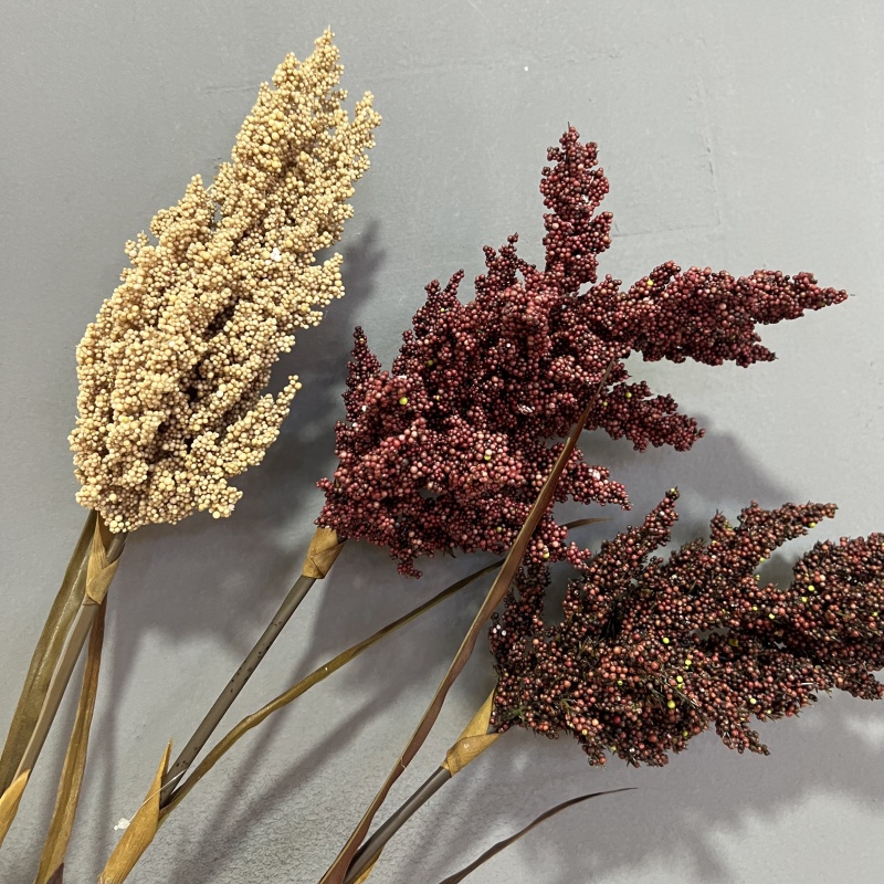 仿真植物高粱束干花装饰花田园农家乐场景布置实惠假稻穗麦穗五谷别墅商场装饰花购买人造花批发