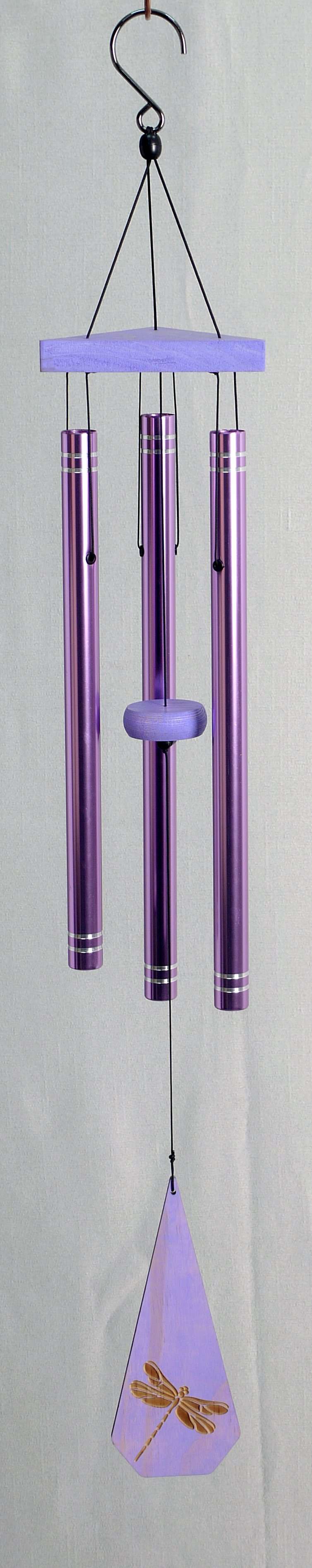 三角木顶镭雕风铃