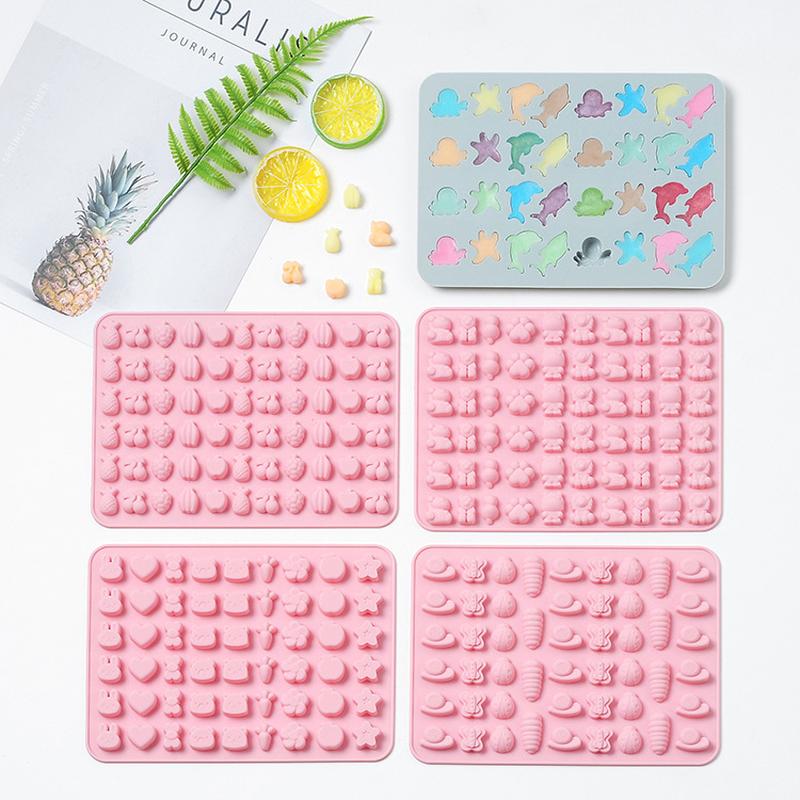 Spot Qq Candy Epoxy Mold High Temperature Resistant Fruit Animal Chocolate Soft Candy Jelly Silicone Mold
