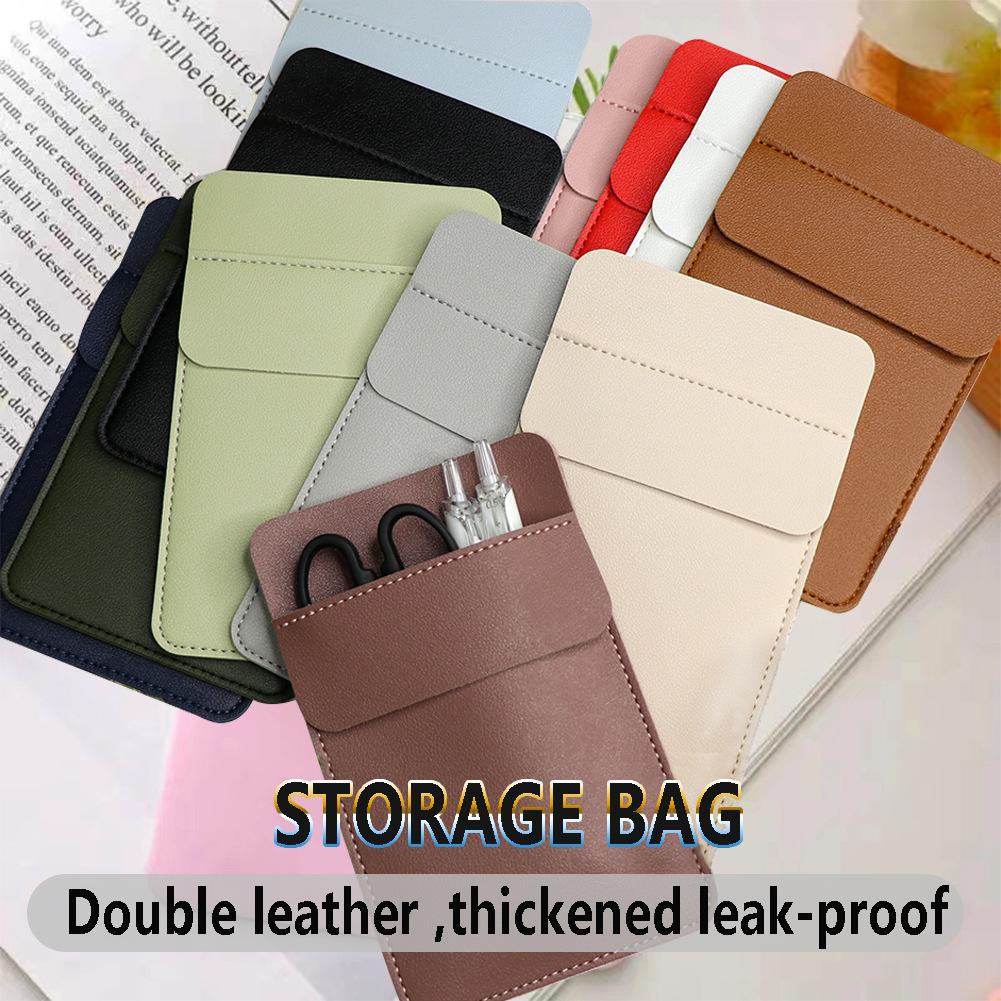 2024 new upgrade cross-border medical care pencil case hot sale super large capacity leather double-layer portable pen sleeve pocket pencil case