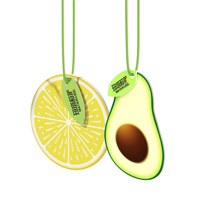 factory direct sales car air freshener car fruit aromatherapy sheet car fragrance piece deodorant internet celebrity pendant trendy fragrance piece Item Picture