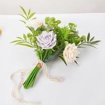 european bride bridal bouquet beautiful light green leaves wedding bouquet holder bridal bouquet new eucalyptus leaves summer wedding bouquet