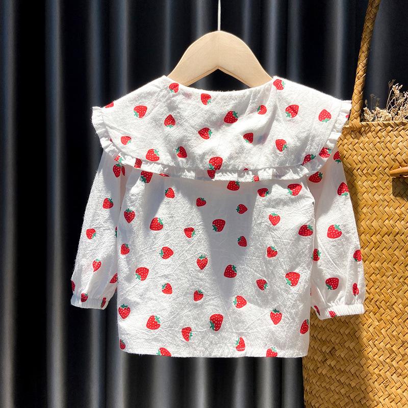 girl's shirt 2023 new baby girl long sleeve blouse spring and autumn fashionable clothes little girl's shirt fashion Specification drawing