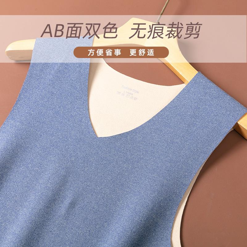 thermal vest underwear vest boys and girls dralon traceless thermal underwear blouse long john fleece-lined thickened Specification drawing