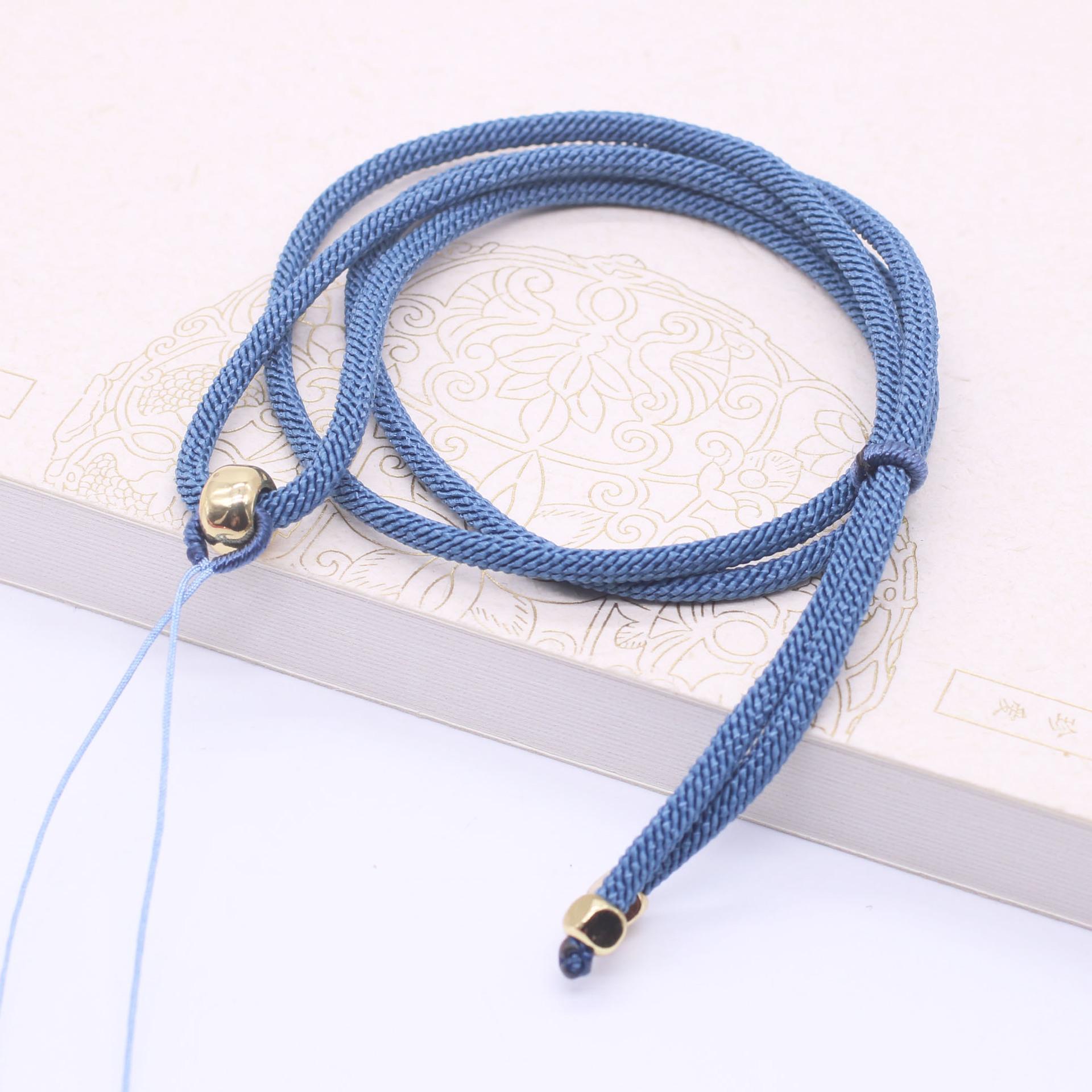 semi-finished products hand-woven diy necklace rope clavicle chain sweater chain beeswax amber jade pendant neck rope lanyard Specification drawing