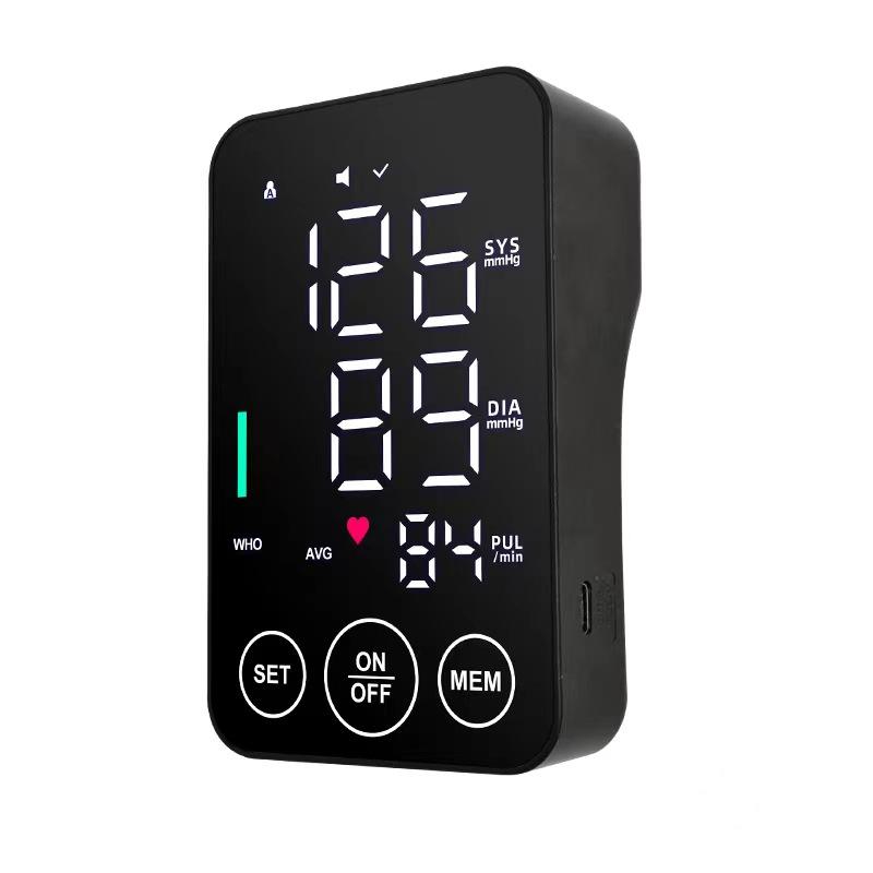 supply foreign trade cross-border unique led charging backlight blood pressure measurement blood pressure meter english, russia and other voice options full figure