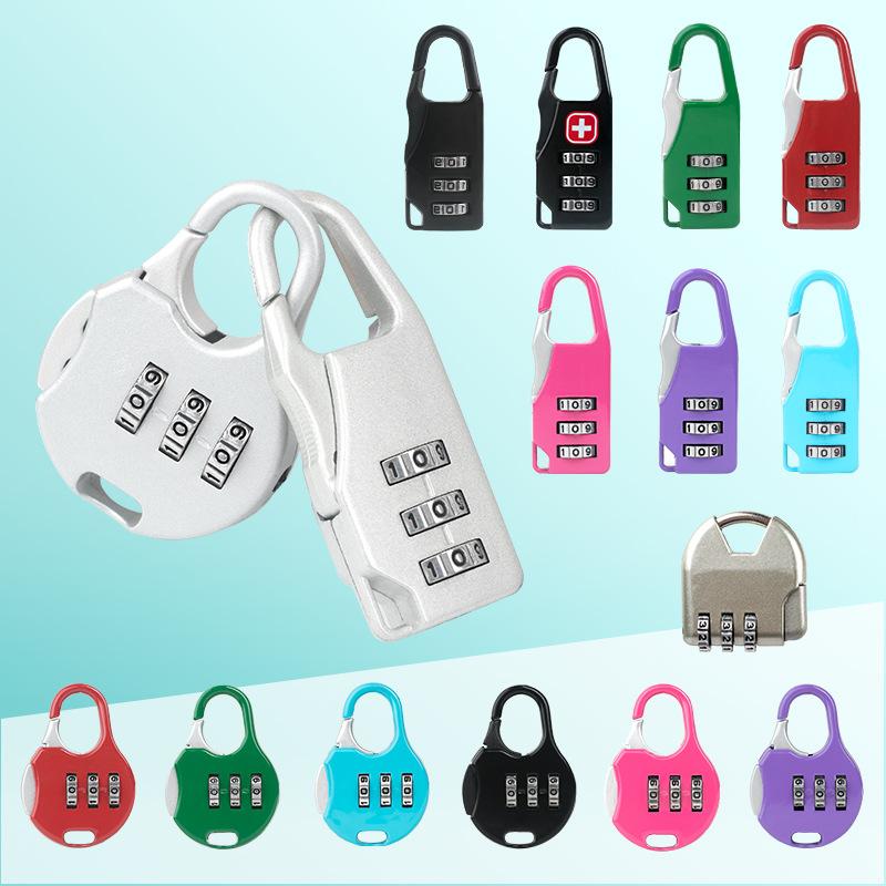 factory in stock cartoon security lock zinc alloy coded lock of bags and suitcases backpack padlock pencil case stationery mini small lock