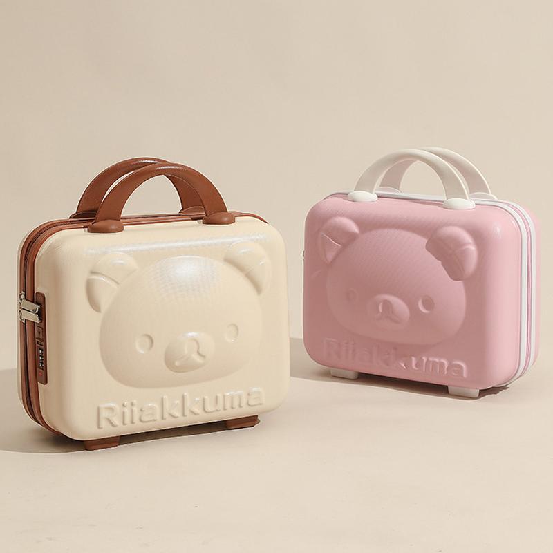 cartoon bear suitcase mini 14-inch luggage storage cosmetic case small lightweight password lock travel suitcase