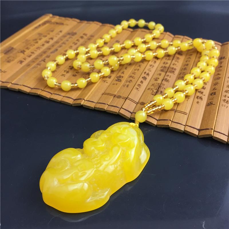 beeswax women's long necklace event gift sale souvenir sweater chain wholesale details Picture