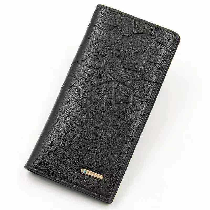 2019新款韩版PU男士钱包时尚压花商务型长款钱包厂家现货钱包男