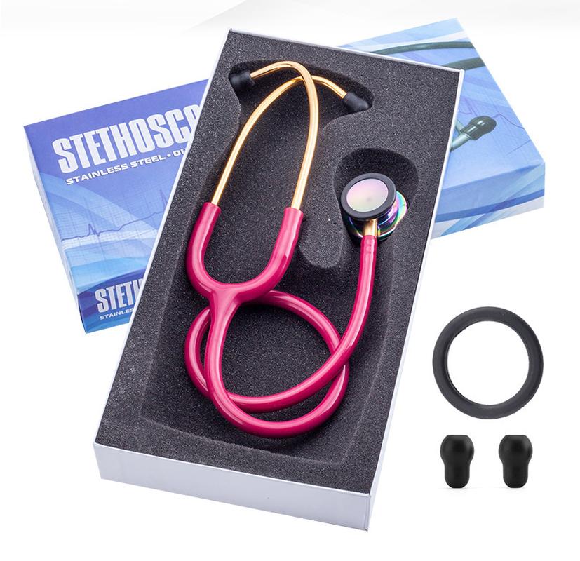 stethoscope dual-purpose double-headed double-sided stethoscope measuring blood pressure stethoscope with color box gold-plated stainless steel Application Scenario