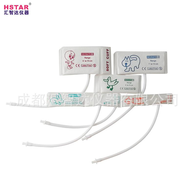 Exclusive for Export Disposable Non-Woven Single Tube Capless Newborn Veterinary Animal Pet Universal Blood Pressure Cuff Cuff details Picture