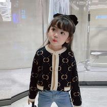 new fashionable autumn clothing children's sweater 2022 autumn girl's cardigan sweater korean baby coat