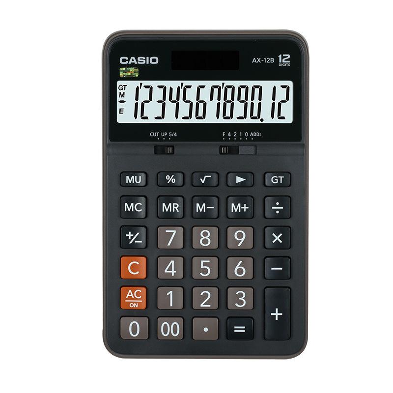 genuine goods casio casio ax-12b calculator 12-digit solar business office computer free shipping full figure