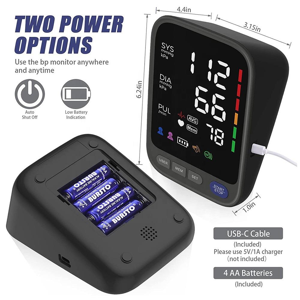 intelligent sphygmomanometer oled screen electronic blood pressure measuring machine digital sphygmomanometer english foreign trade export Specification drawing