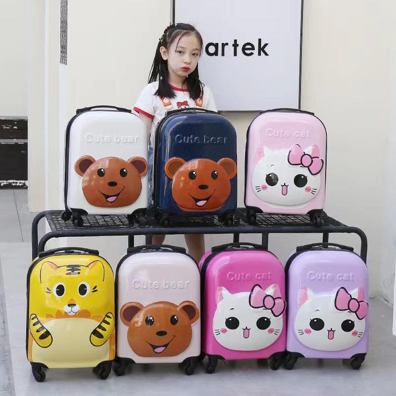 Children's Trolley Case Wholesale Cartoon 18-Inch Luggage Student Password Lock Trolley Case Cute Universal Wheel Suitcase