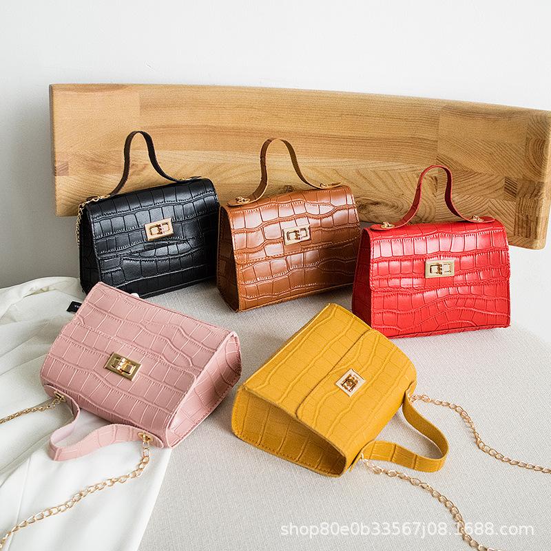 鳄鱼纹手提包2022外贸小包包女批发ladies hand bags百搭小方包