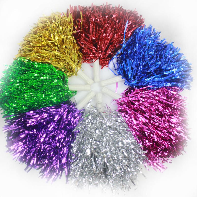 Cheerleading Pom Poms Handle Cheerleading Colorful Ball Pull Latte Art Ball Hand Grip Cheerleading Bridal Bouquet Hand Shake Latte Art Sports Meeting