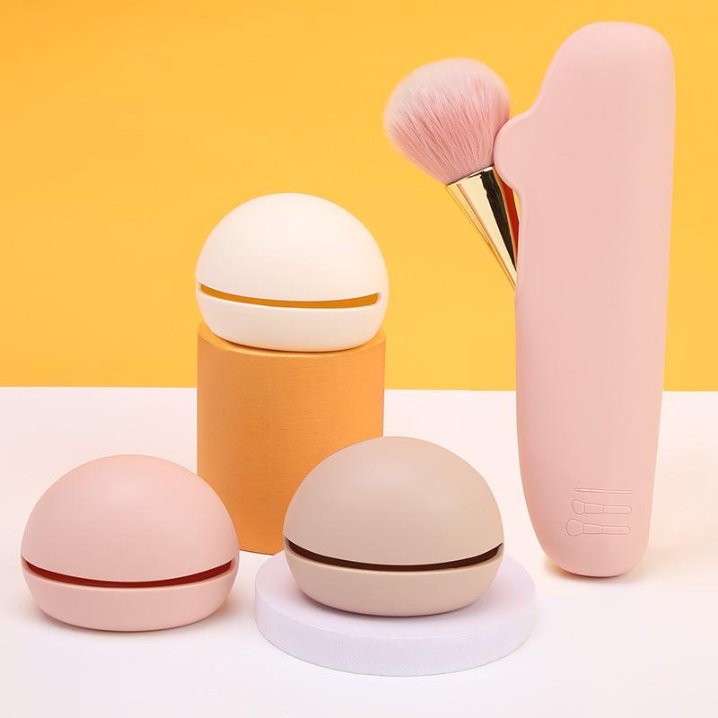 Amazon Hot Beauty Egg Box Travel Portable Silicone Cosmetic Bag Storage Drying Beauty Blender Storage Bag details Picture