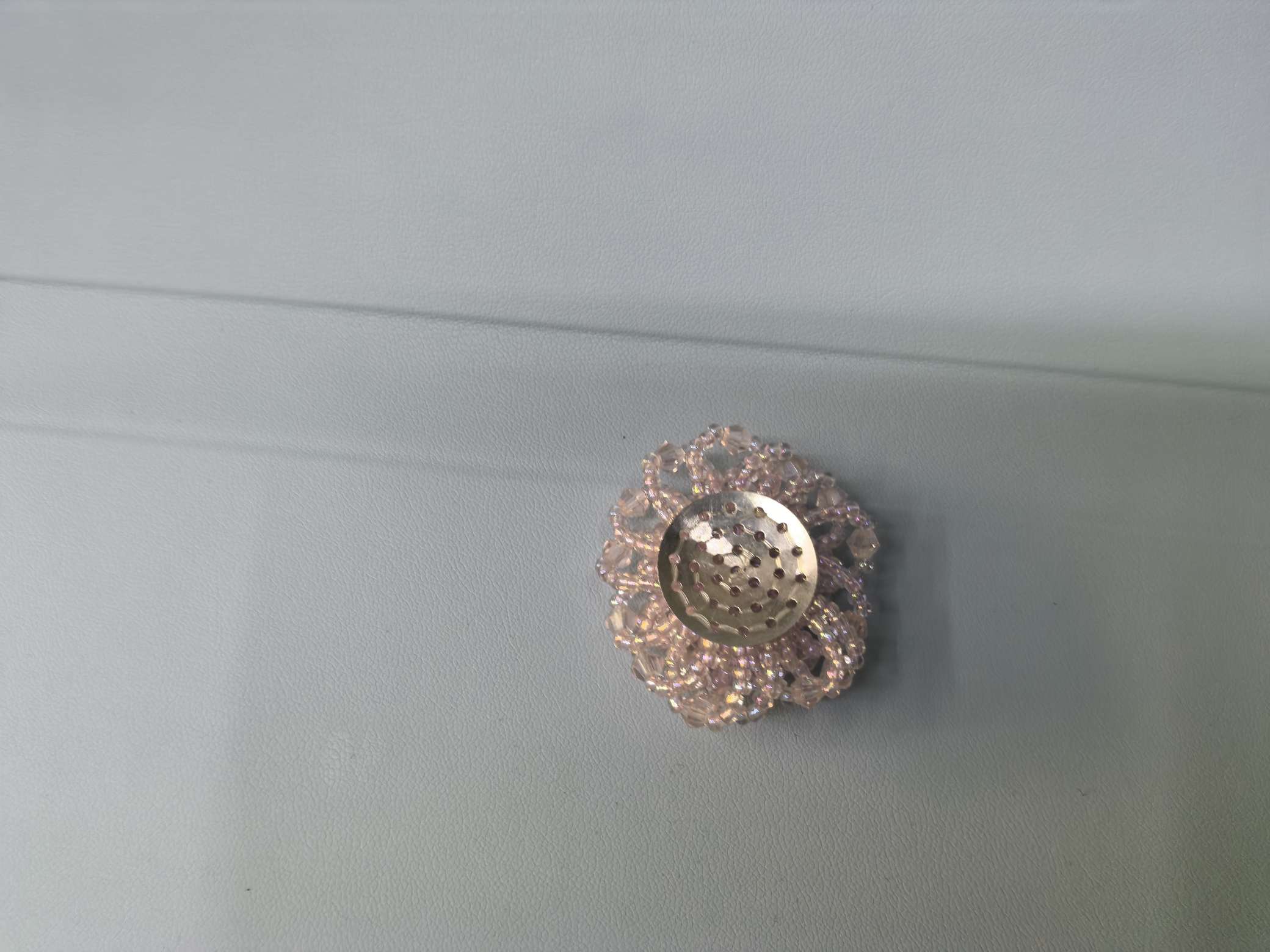 法式新娘头饰配件粉色水晶花 全重工创意DIY手工制作半成品饰品配件 多款选择 手链项链材料包细节图