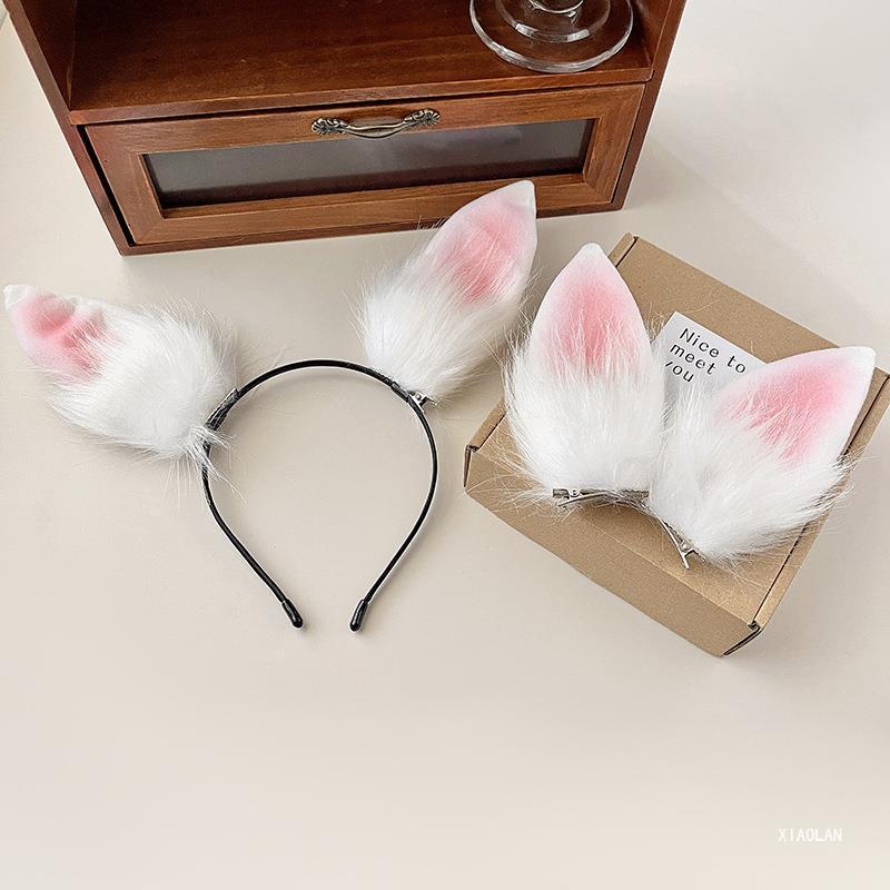 Rabbit Ears Barrettes Hairpin Headband Halloween Sexy Cute Cat Fox Animal Ears Sexy Hair Accessories Female Anchor