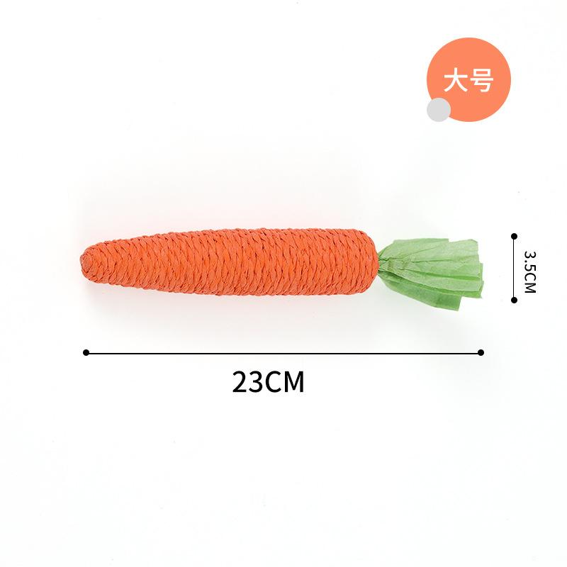 pet  toy cute carrot  teaser kittens self-hi relieving stuffy molar grinding claw cat-related products sisal toy Item Picture