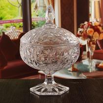goblet candy jar transparent crystal glass sugar jar storage jar dried fruit jar snack jar fruit box fruit plate jar