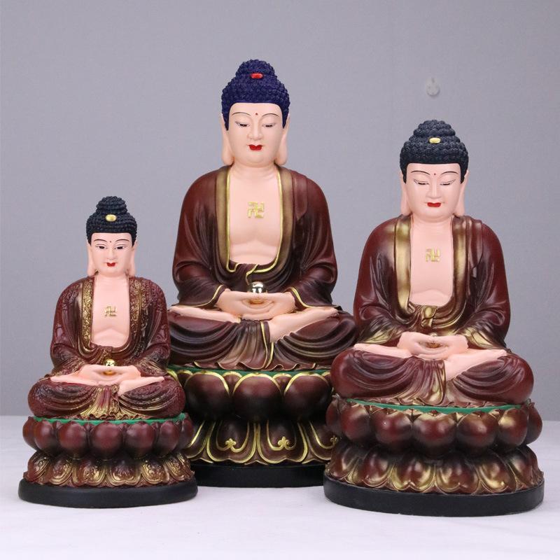 Factory Direct Supply Resin Fiberglass Vairocana Buddha Buddha Statue Home Serving Sakyamuni Buddha Resin Sculpture