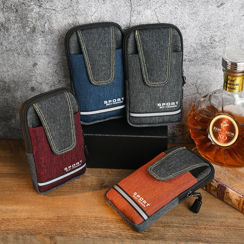 New Outdoor Cell Phone Belt Bag for Men Multi-Functional Vertical Mobile Phone Bag Sports Waist Bag Tactical Waist Pack Wholesale