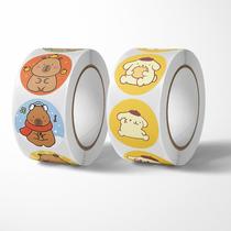 new capabala pom pom purin cartoon anime stickers decorative sealed sticker roll children's cute cartoon stickers