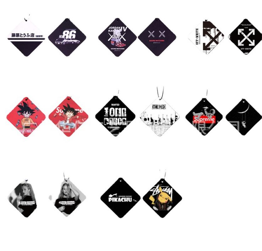 cartoon car air freshener car aromatherapy sheet french perfume pendant bedroom wardrobe air freshing agent fragrance wholesale Item Picture