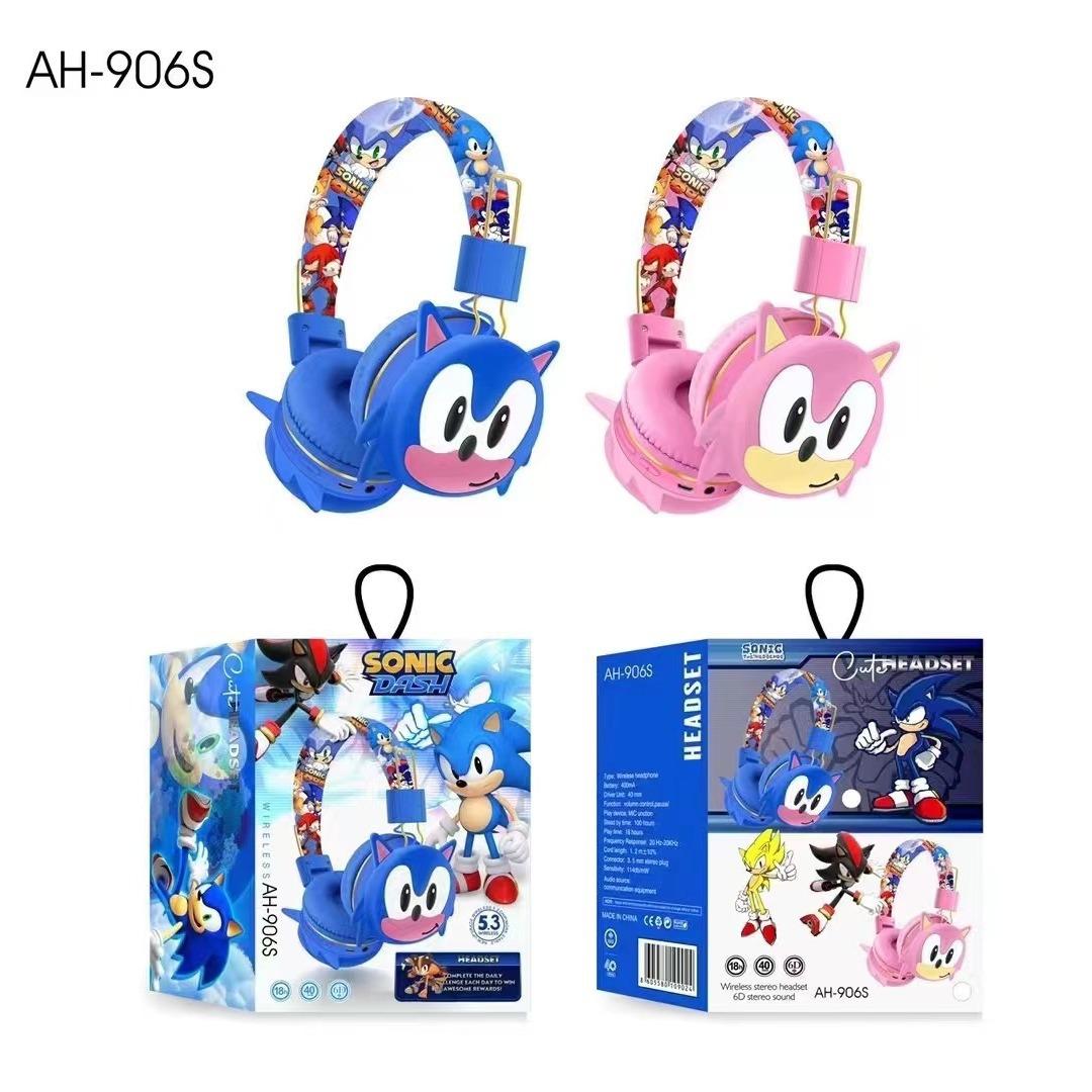 Children's Headphones Cross-Border AH-906S Cute Cartoon Headset Wireless Music Bluetooth Headset Foldable full figure