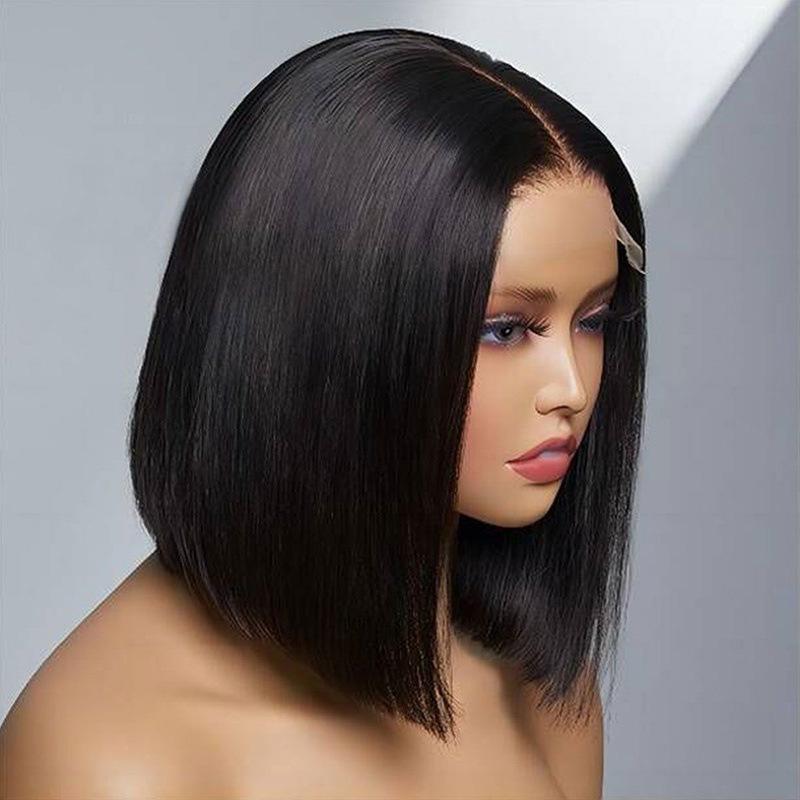 lace wig bobhaircut full frontal bob wig human hair wig real hair full-head wig