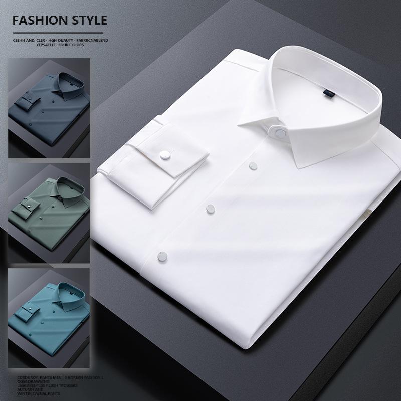 2023 Summer New Men's Long Sleeve Underwear Blouse Stretch Stylish Casual Slim Handsome High-End Trendy Men's Clothing Application Scenario