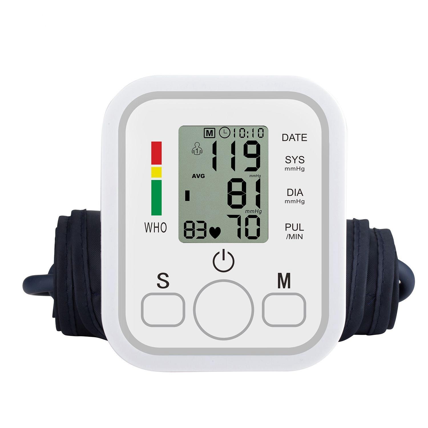 cross-border electronic blood pressure meter medical household arm sphygmomanometer english voice broadcast blood pressure measuring instrument sphygmomanometer Item Picture