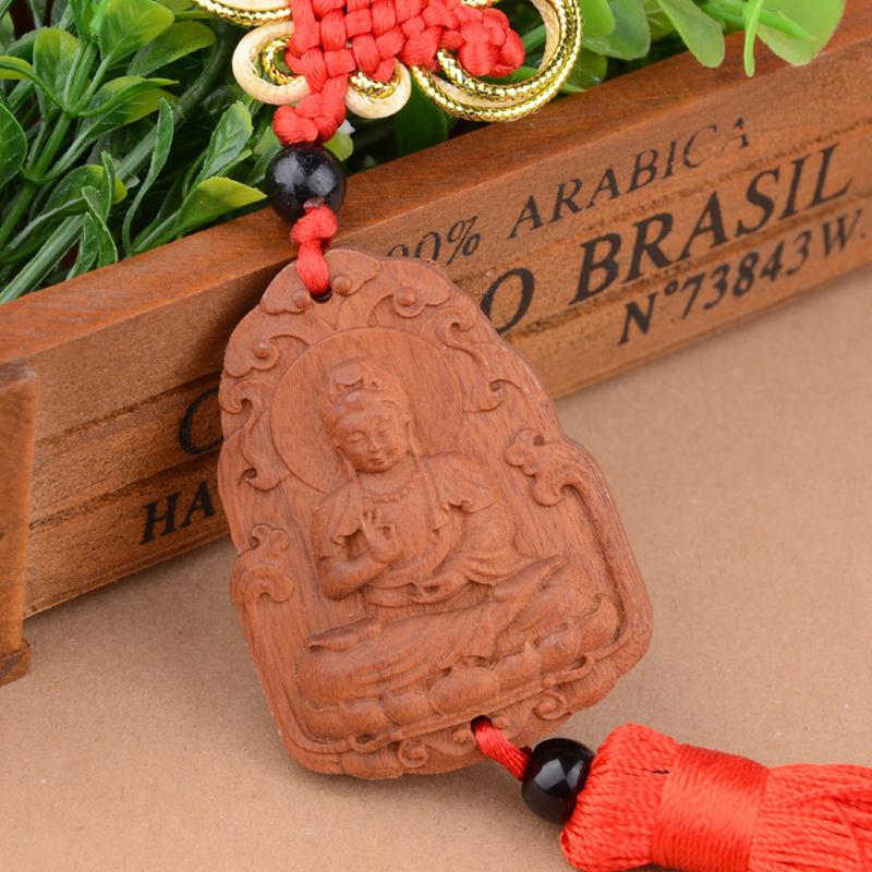 Zhonggong Craft Factory Supplies Buddha Lotus Wooden Car Pendants Car Supplies