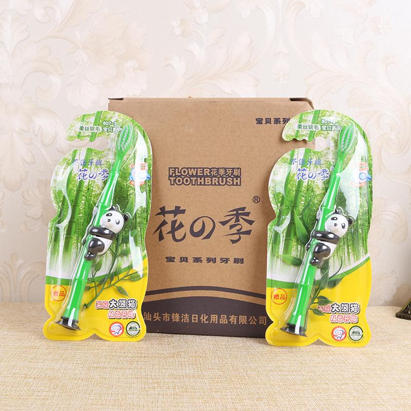 flower season series children's toothbrush soft fur flower season 807-2 cute bear and cat brush factory wholesale