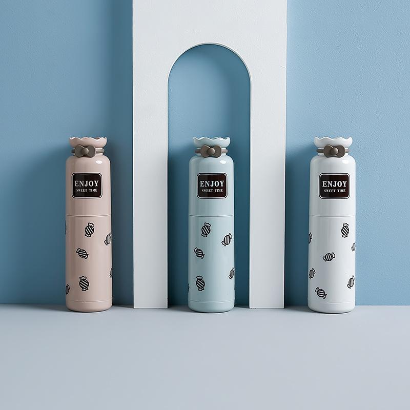 Washing Cup Cute Couple Tooth Set Box Toothbrush Case Travel Tooth-Cleaners Cylinder Portable Tooth Cup Wash Cup Tooth Mug