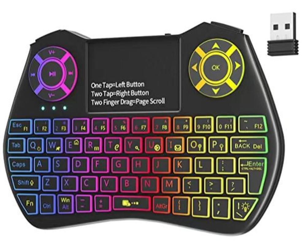 i9 keyboard 2.4g mini keyboard small flying squirrel wireless bluetooth backlit mini keyboard i9 details Picture