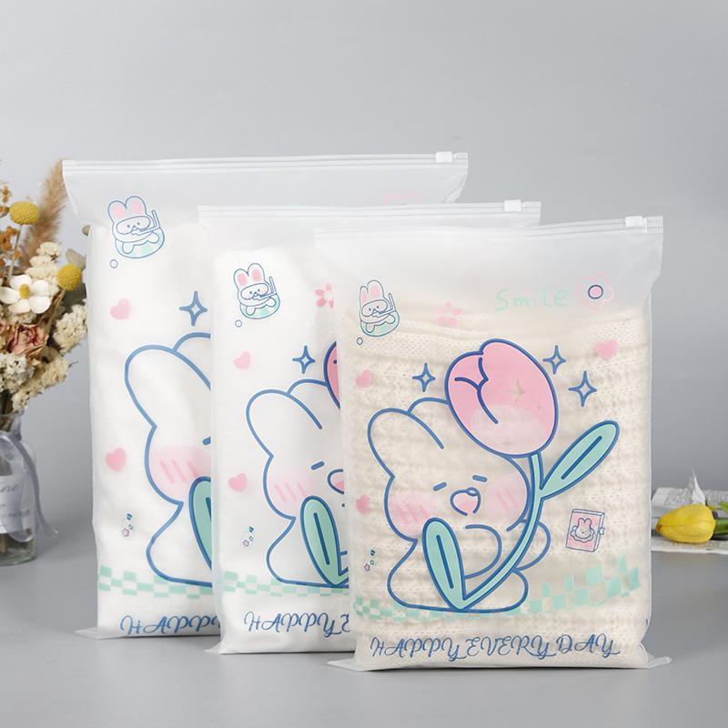 frosted cartoon sweatshirt short sleeve underwear packaging bag cute toy gift ziplock bag clothing socks zipper bag