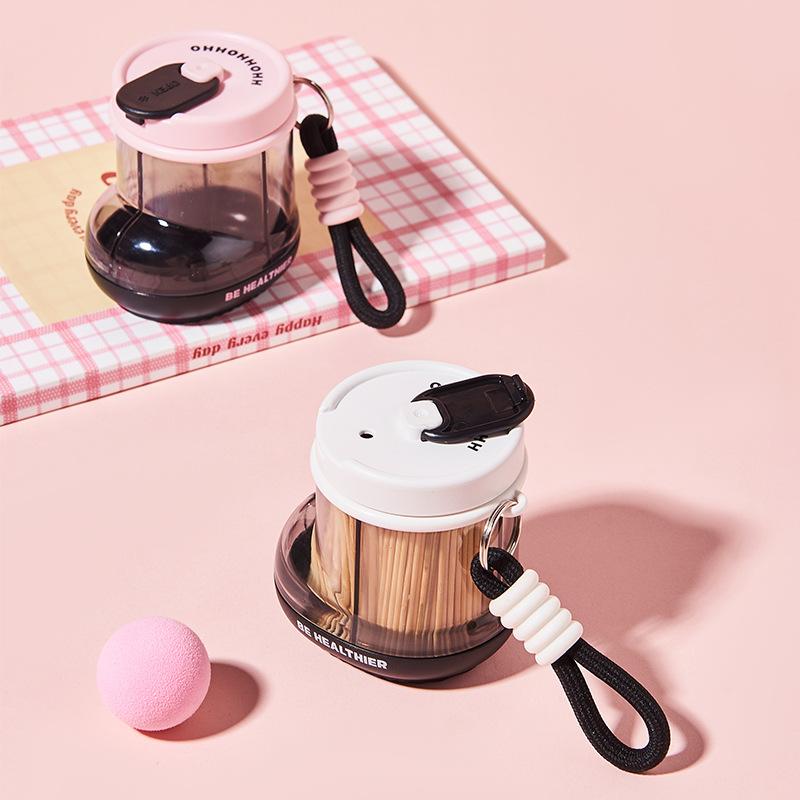 household colorful small boots portable toothpick separately packed case simple and light luxury rope holding portable mini plastic storage box details Picture