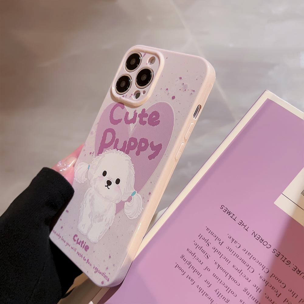 graffiti oil painting puppy iphone16 mobile phone shell for iphone 15promax soft case 13 sets 14 applicable 12 all inclusive 11 Application Scenario