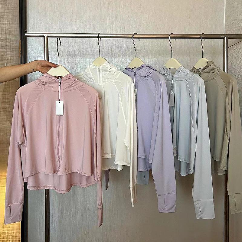 2024 summer women's new black rubber brim uv protection thin blouse long sleeve all-match cape sun protection clothing details Picture