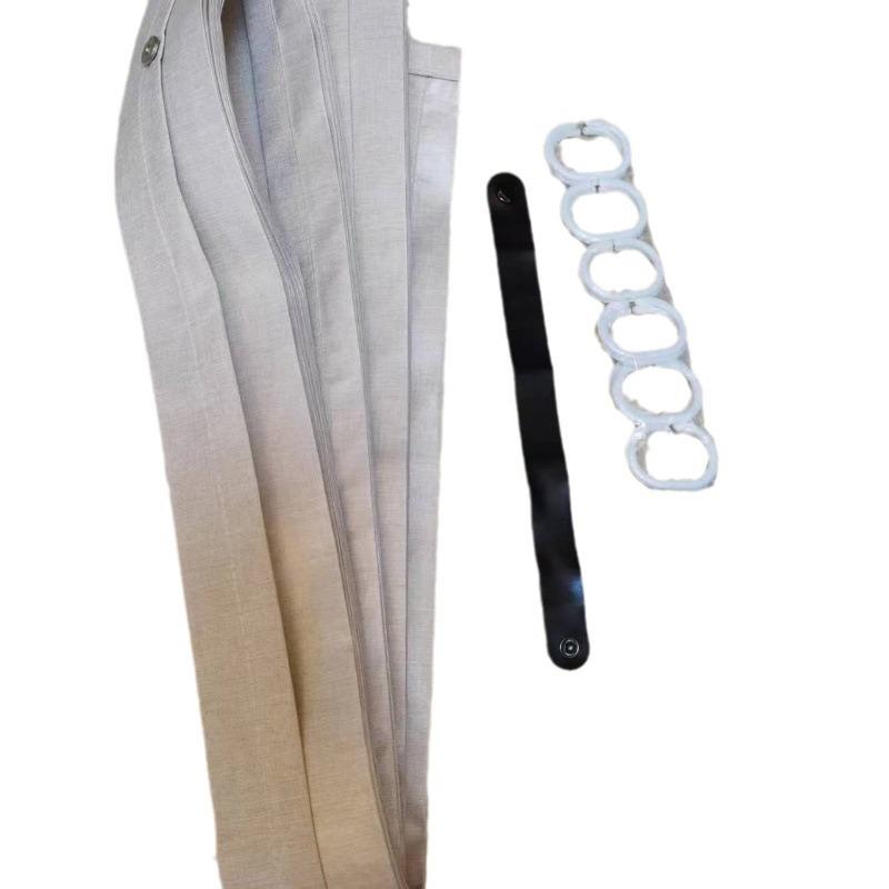 shower beauty bathroom partition bath curtain bathroom toilet shower folding shower curtain punch-free waterproof mildew-proof dry wet separation curtain Item Picture